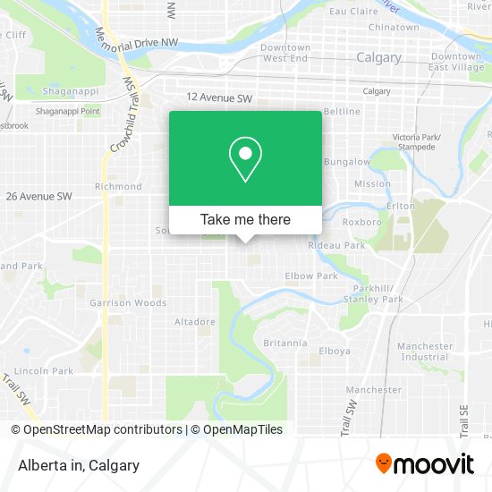 Alberta in map