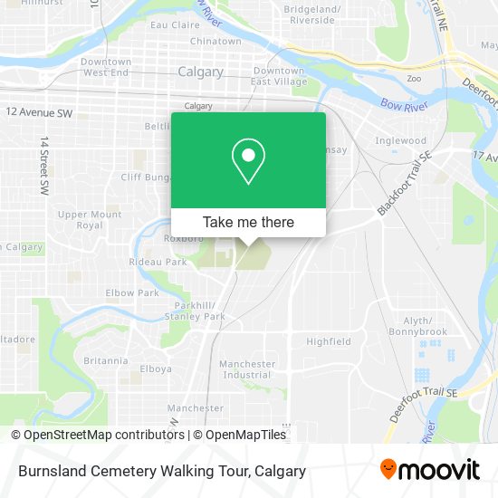 Burnsland Cemetery Walking Tour map