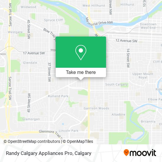 Randy Calgary Appliances Pro map