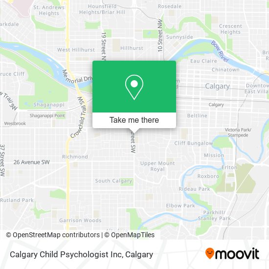 Calgary Child Psychologist Inc map