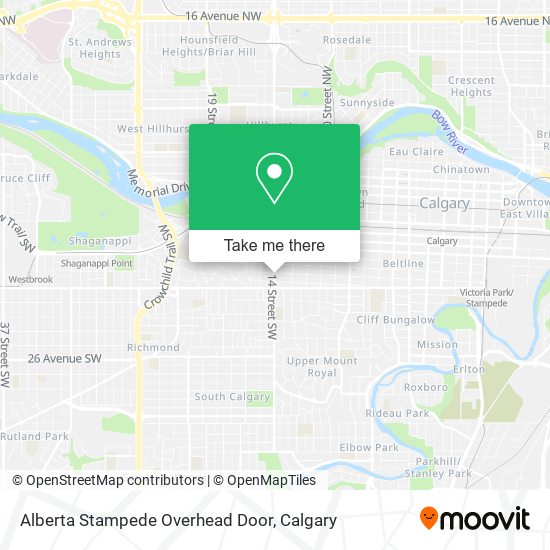 Alberta Stampede Overhead Door map