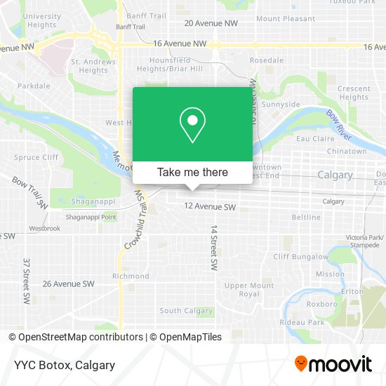 YYC Botox map