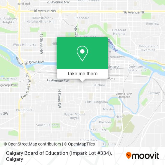 Calgary Board of Education (Impark Lot #334) map