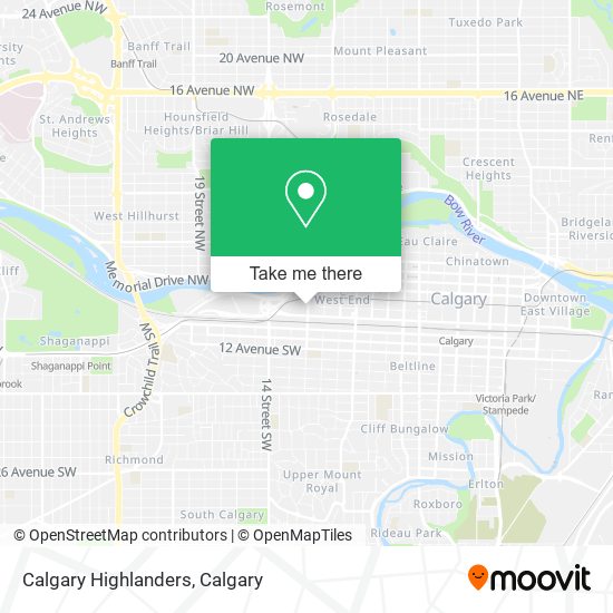 Calgary Highlanders map