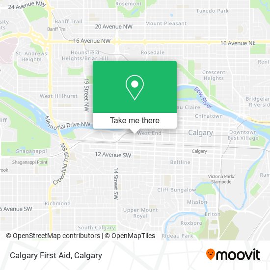 Calgary First Aid map