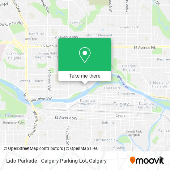 Lido Parkade - Calgary Parking Lot map