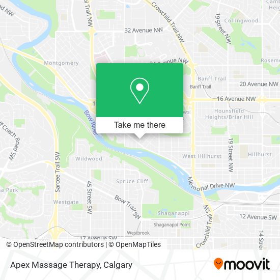 Apex Massage Therapy map