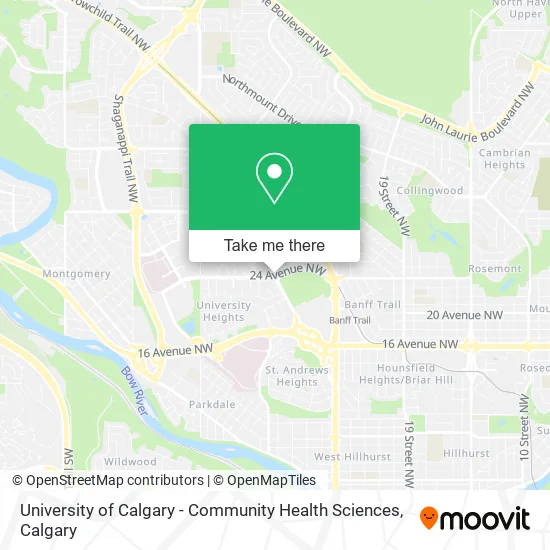 University of Calgary - Community Health Sciences map