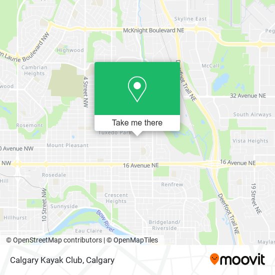 Calgary Kayak Club map