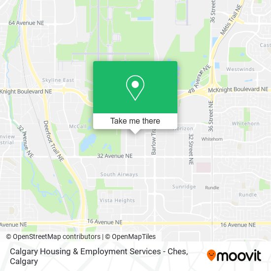 Calgary Housing & Employment Services - Ches map