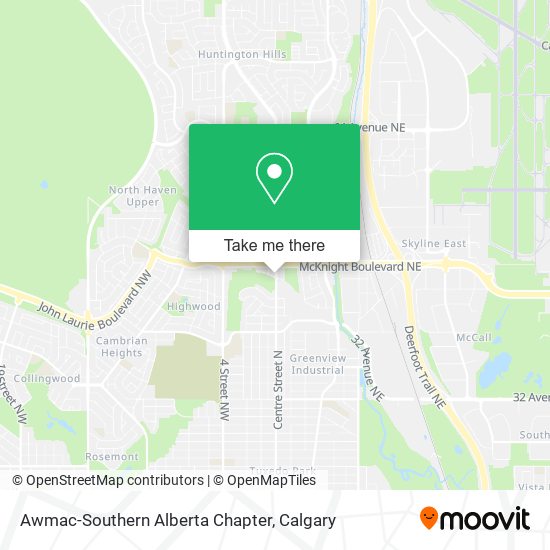 Awmac-Southern Alberta Chapter map