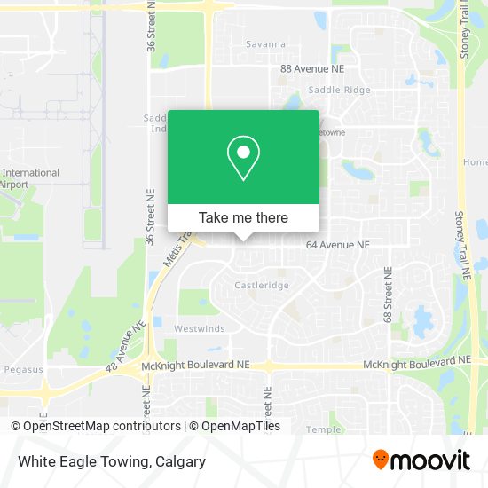 White Eagle Towing map