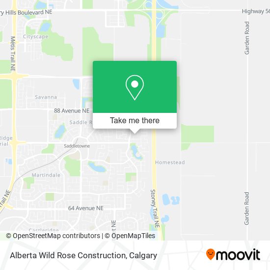 Alberta Wild Rose Construction map