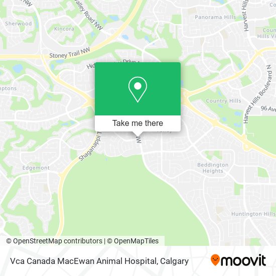 Vca Canada MacEwan Animal Hospital map