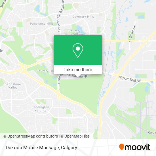 Dakoda Mobile Massage map