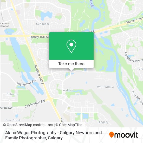 Alana Wagar Photography - Calgary Newborn and Family Photographer map