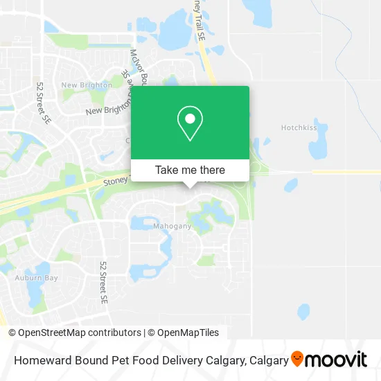 Homeward Bound Pet Food Delivery Calgary map