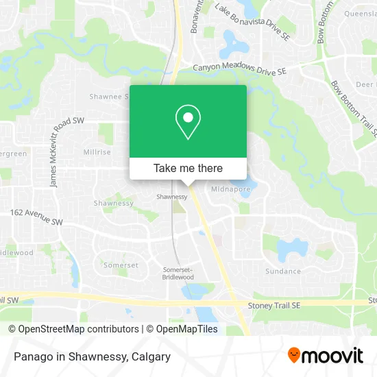 Panago in Shawnessy map