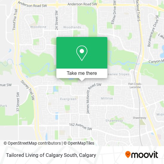 Tailored Living of Calgary South map