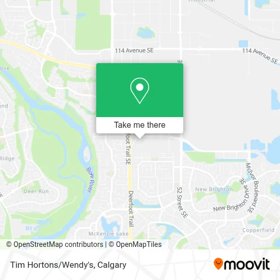 Tim Hortons/Wendy's map