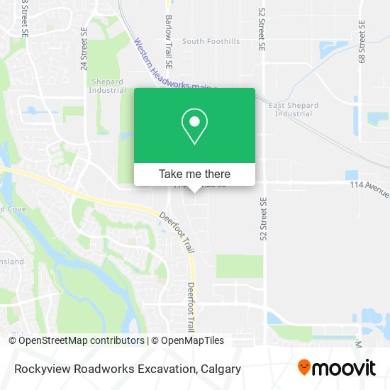 Rockyview Roadworks Excavation map