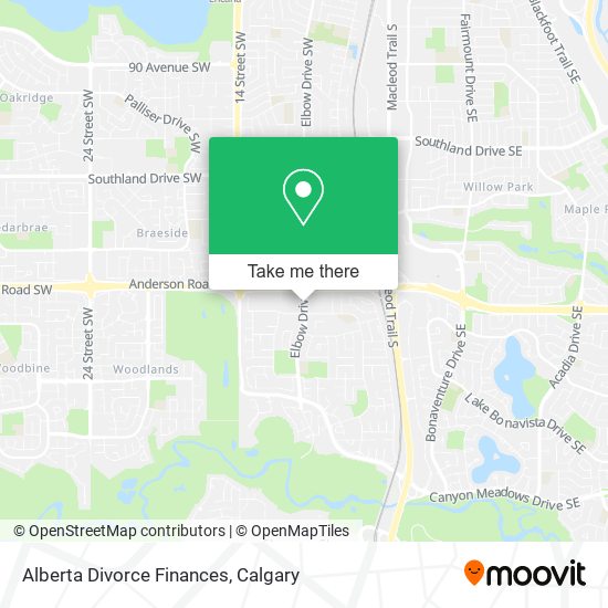 Alberta Divorce Finances map