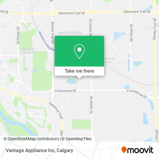 Vantage Appliance Inc map