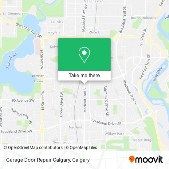 Garage Door Repair Calgary map