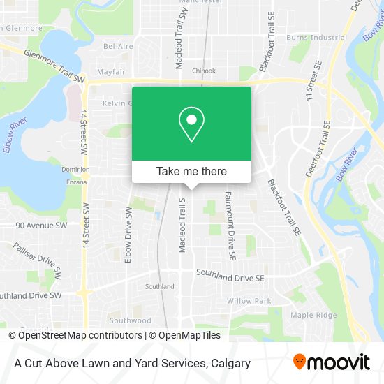 A Cut Above Lawn and Yard Services map