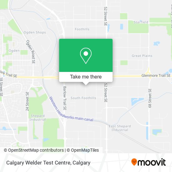 Calgary Welder Test Centre map