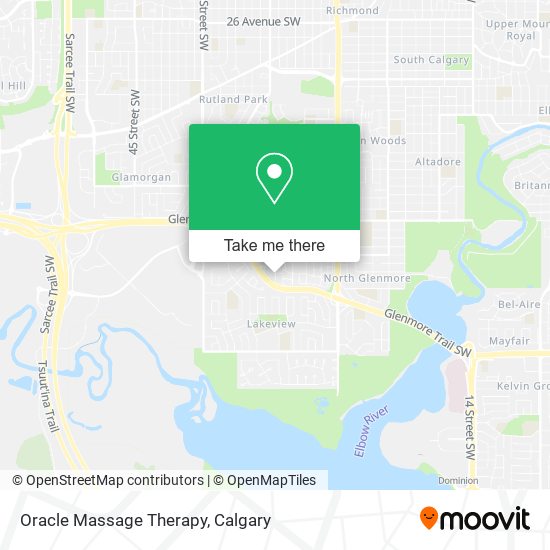 Oracle Massage Therapy map