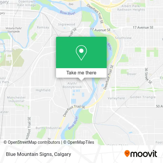 Blue Mountain Signs map