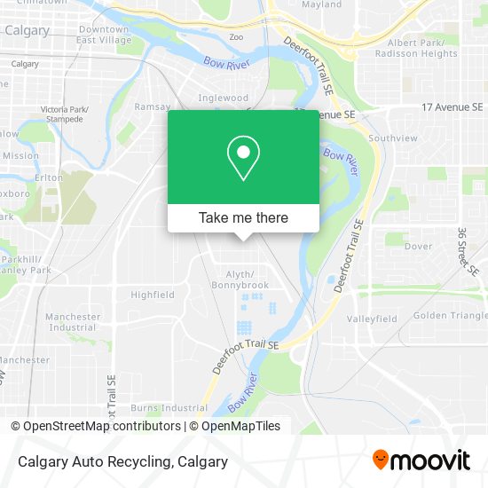 Calgary Auto Recycling map