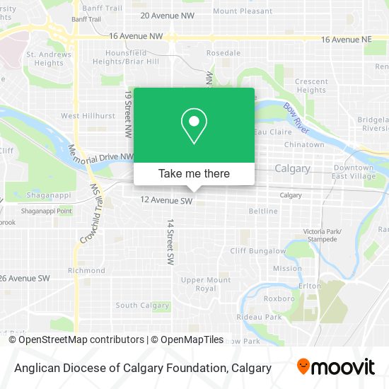 Anglican Diocese of Calgary Foundation map
