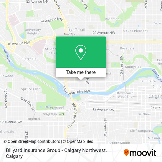 Billyard Insurance Group - Calgary Northwest map
