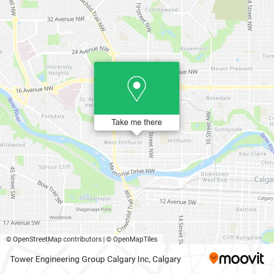 Tower Engineering Group Calgary Inc map