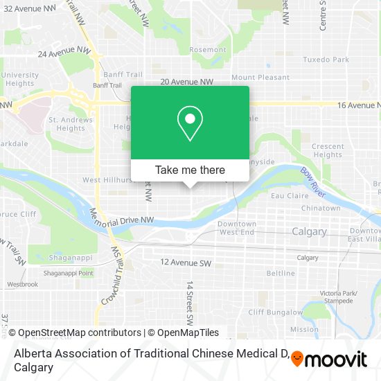 Alberta Association of Traditional Chinese Medical D map