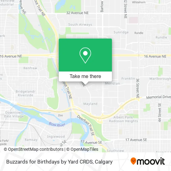 Buzzards for Birthdays by Yard CRDS map