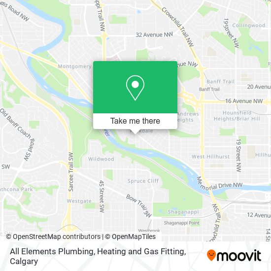 All Elements Plumbing, Heating and Gas Fitting map
