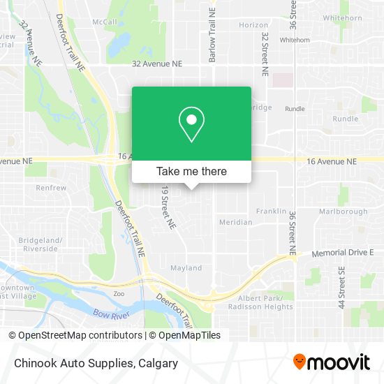 Chinook Auto Supplies map