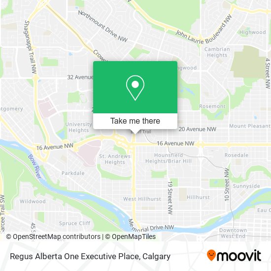 Regus Alberta One Executive Place map