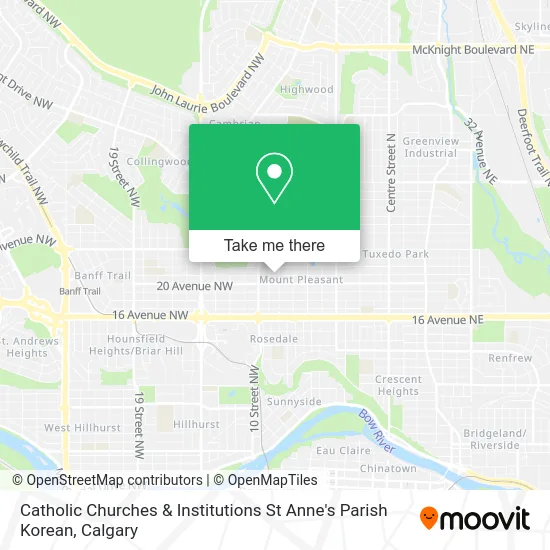 Catholic Churches & Institutions St Anne's Parish Korean map