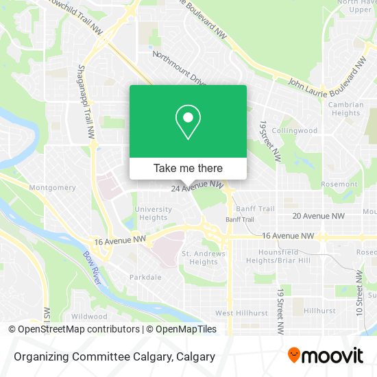 Organizing Committee Calgary map