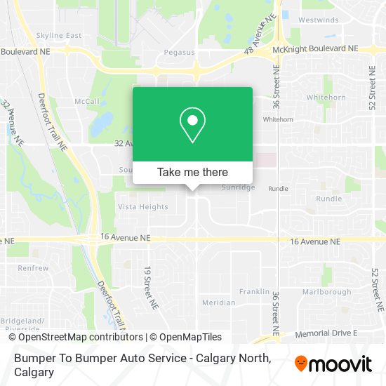 Bumper To Bumper Auto Service - Calgary North map