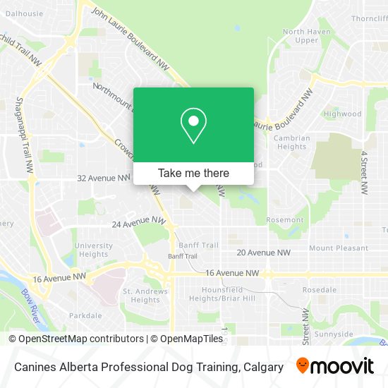 Canines Alberta Professional Dog Training map