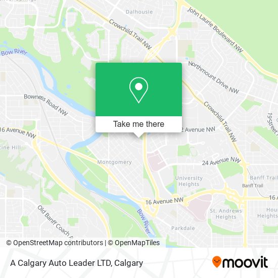 A Calgary Auto Leader LTD map