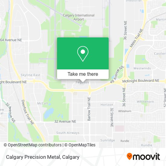 Calgary Precision Metal map