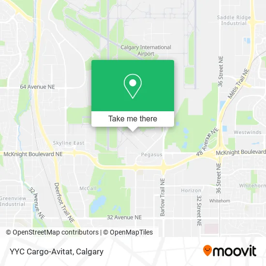 YYC Cargo-Avitat map