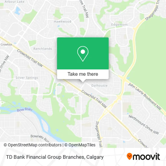 TD Bank Financial Group Branches map