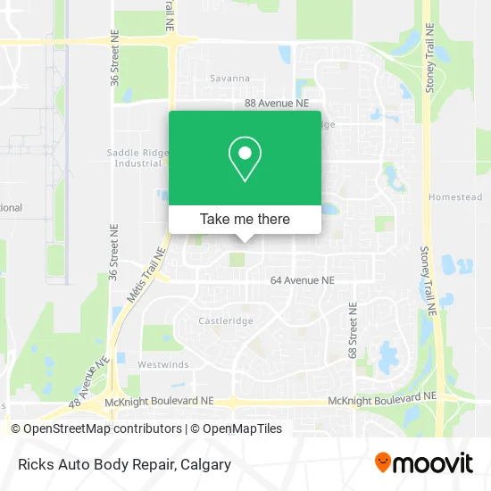 Ricks Auto Body Repair map